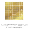 Kép 1/2 - VALORE CARRARA SKY GOLD GLASS MOZAIK 25*25