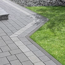 KERTI SZEGÉLY 100x20x5 CM SZÜRKE