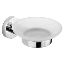AQUALINE SAMBA szappantartó, tejüveg/króm (SB102)