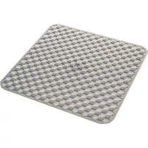 AQUALINE GEO fürdőszobai szőnyeg csúszásgátlóval, zuhanyfülkébe, 530x530mm, bézs (97535303)