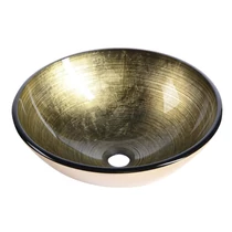 BEAUTY FIANNA üvegmosdó, átm:42x14cm, bronz (2501-21)