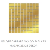 VALORE CARRARA SKY GOLD GLASS MOZAIK 25*25