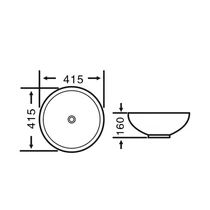 AQUALINE kerámiamosdó, átm.:40cm (40155)