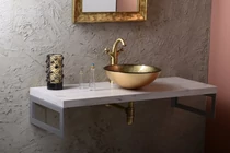 BEAUTY FIANNA üvegmosdó, átm:42x14cm, bronz (2501-21)