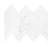 MARINEL WHITE CHEVRON MOSAIC GLOSSY 29,8X25,5