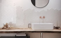 BANTU CREAM HEKSAGON SMALL MOSAIC GLOSSY 29X29,7