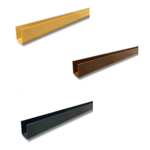 Alumínium "U" profil (tölgy, sötétbarna, antracit)