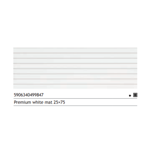 PREMIUM WHITE MAT 25*75 KÉSZLETES TERMÉK