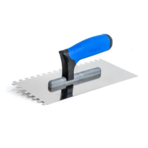 Rozsdamentes simító, 130x270 mm, poliamid 2K nyél G-1, fogazás 4x4 mm, KUBALA