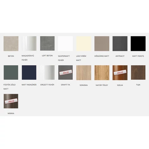 Tboss Manna fürdőszobai kiegészítő szekrény (több színben, Dana, Noto és Nola bútorszettekhez)