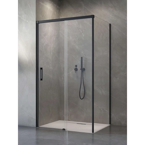 Idea Black KDS szögletes fekete zuhanykabin