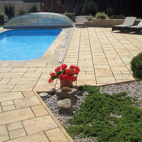 TRAVERO MED. SAROK 45x45x3,5 CM HOMOKKŐ