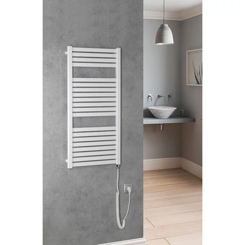 AQUALINE TONDI-E elektromos fürdőszobai radiátor, 450x970mm, 300W, fehér (DE450T)