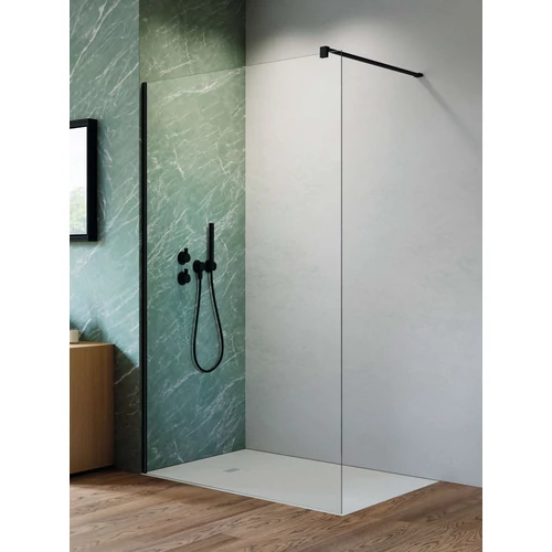 Nes Black Walk-in II fekete zuhanyfal