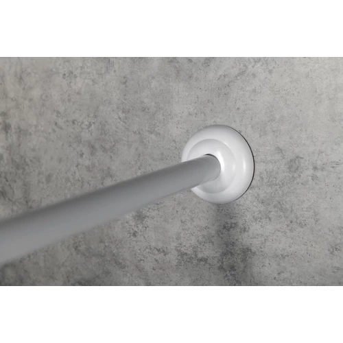 AQUALINE sarok zuhanyfüggönytartó, átm:2,5cmx90x90cm, alumínium/fehér (AC9090)