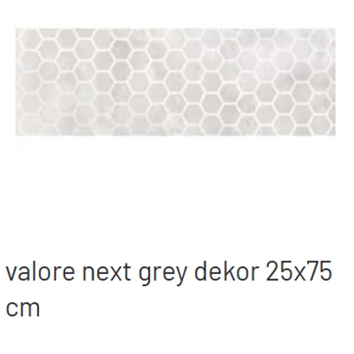 VALORE NEXT GREY  DEKOR RET 25*75