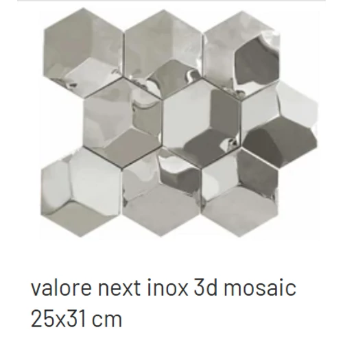 VALORE NEXT INOX 3D MOSAIC 25X31