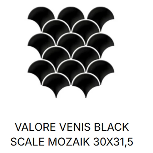 VALORE VENIS BLACK SCALE MOSAIC 30*31,5