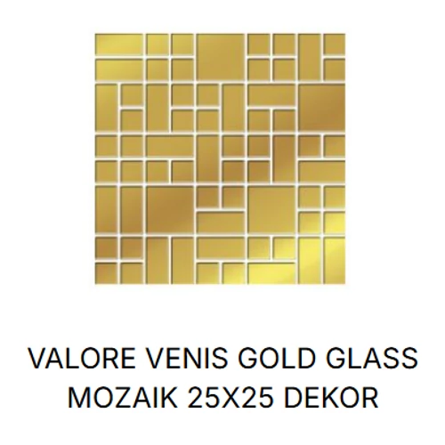 VALORE VENIS GOLD GLASS MOSAIC 25*25