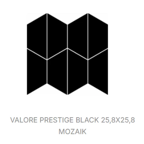 VALORE PRESTIGE BLACK MOSAIC 25,8*25,8