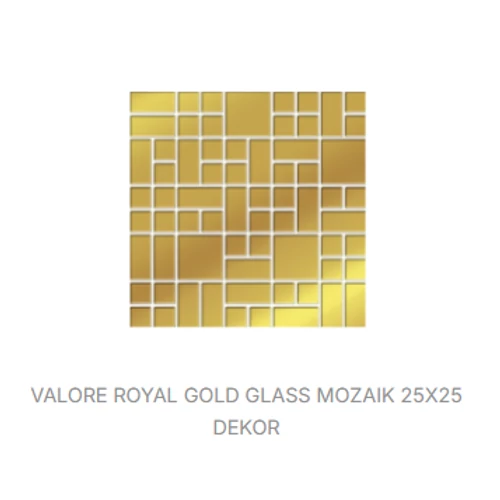 VALORE ROYAL GOLD GLASS MOSAIC 25*25