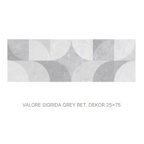 VALORE SIGRIDA GREY  DEKOR RET 25*75