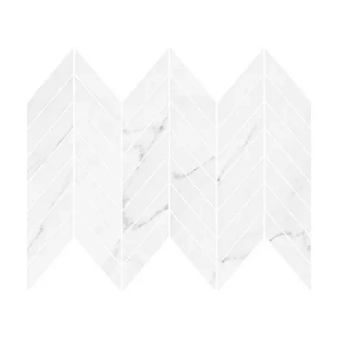 MARINEL WHITE CHEVRON MOSAIC GLOSSY 29,8X25,5